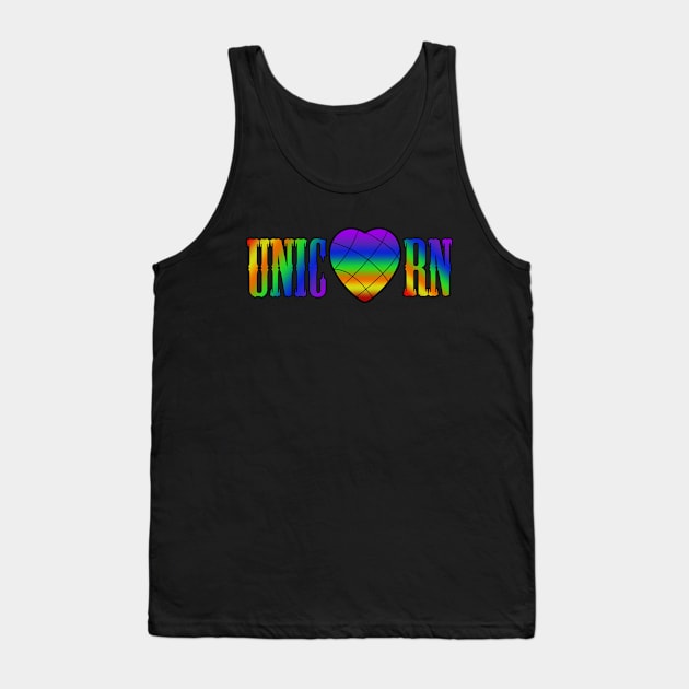 I Heart Unicorn Tank Top by Fun Funky Designs